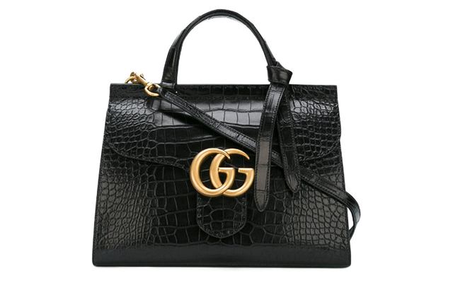 Túi Gucci nữ Black GG Marmont Top Handle Bag 