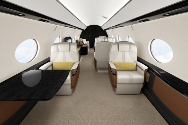 nội thất bên trong chuyên cơ cá nhân Gulfstream G800