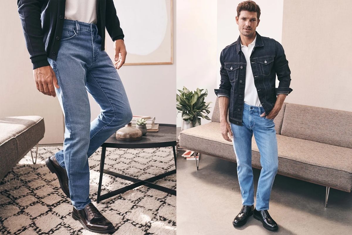 thời trang nam - denim - phối đồ - cổ điển - jeans cạp cao 2 - luxuo