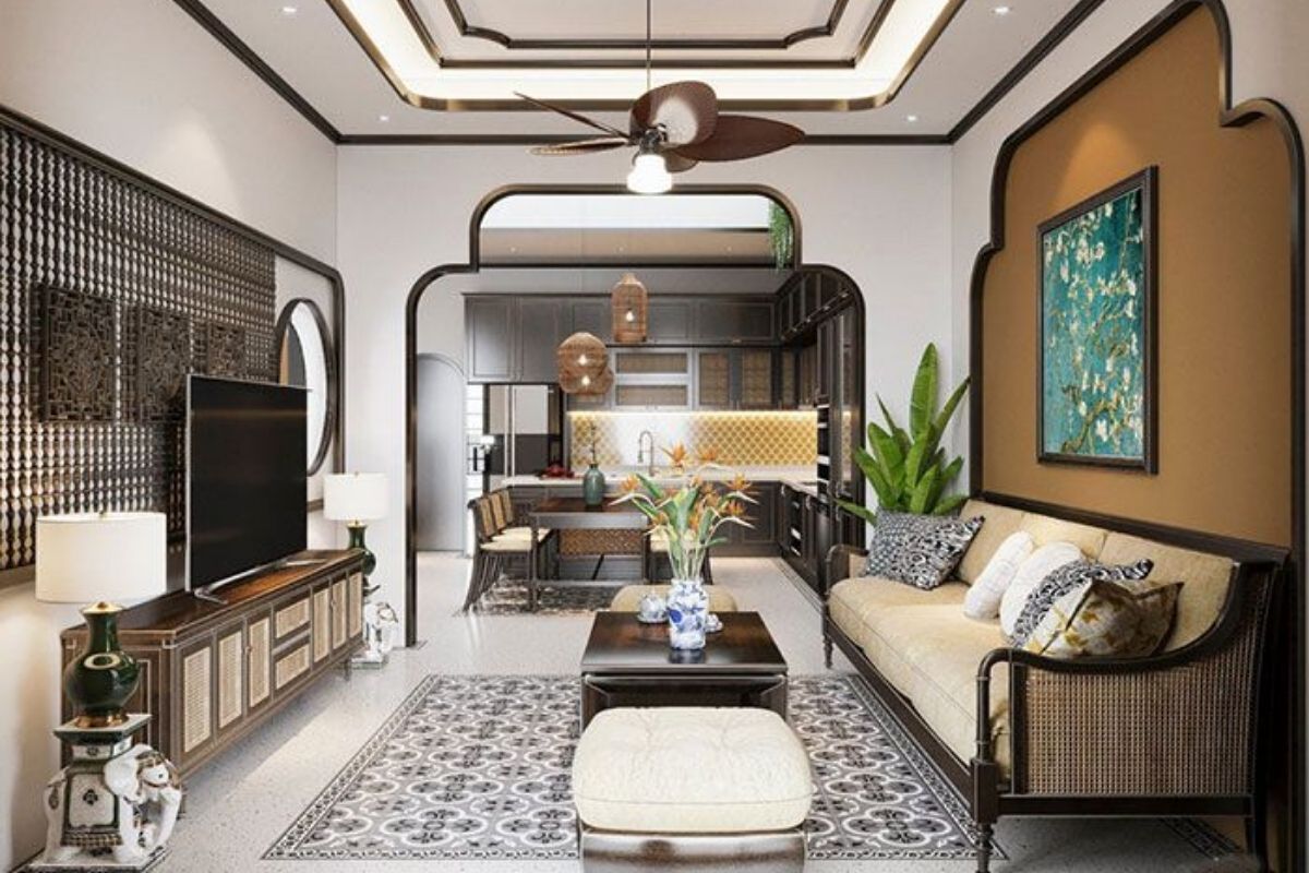 không gian sống - indochine - phong cách cổ điển - tinh thần hiện đại - mây tre nứa - sang trọng - luxuo 22