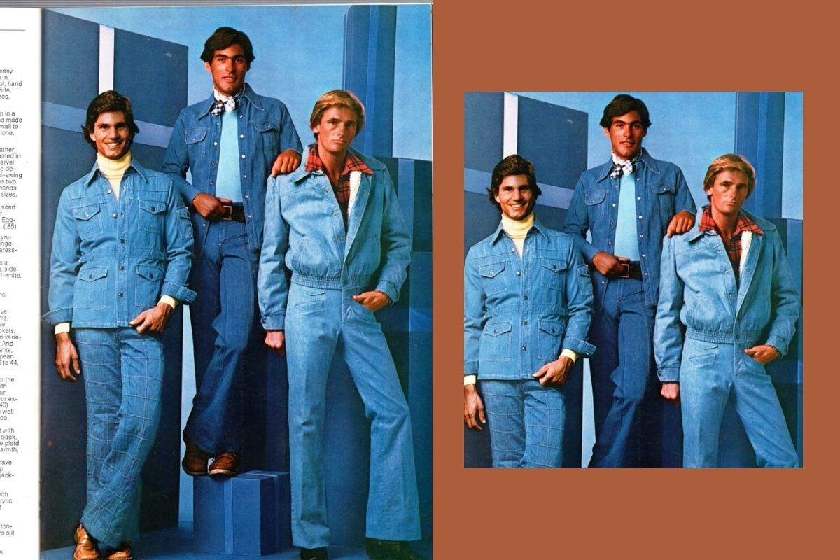 thời trang nam - 70s - cổ điển - phối đồ quần áo - denim - luxuo