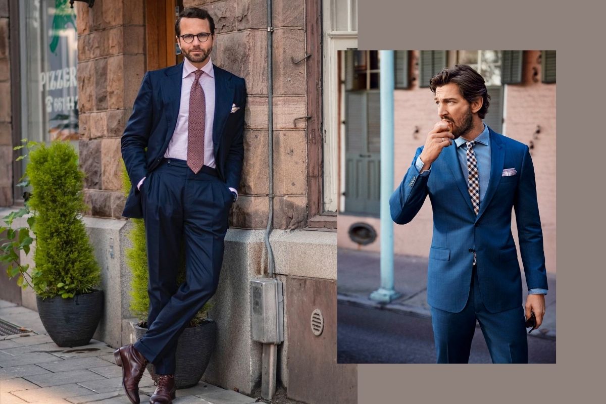 thời trang nam - phong cách thanh lịch - phối đồ - suit nam xanh navy - luxuo