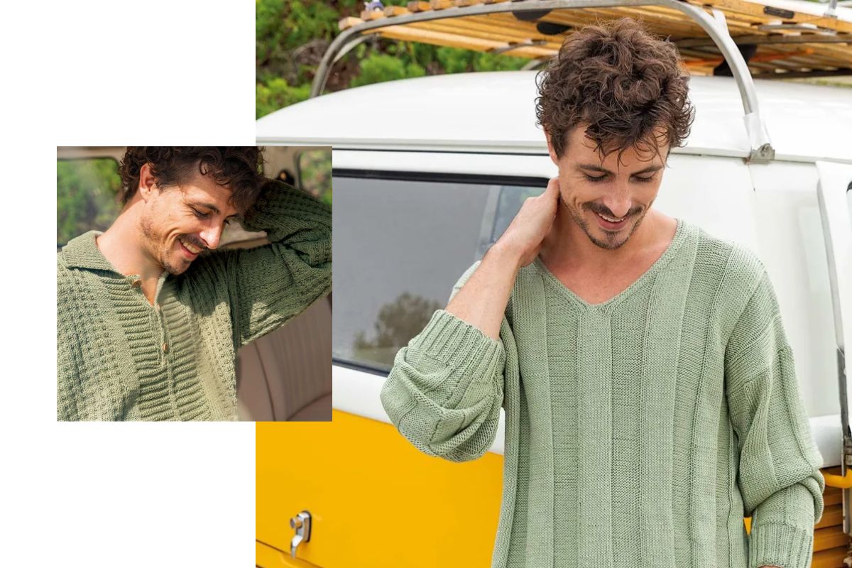 thời trang nam - áo len - đồ dệt kim - mùa thu-đông - phối đồ - luxuo 26