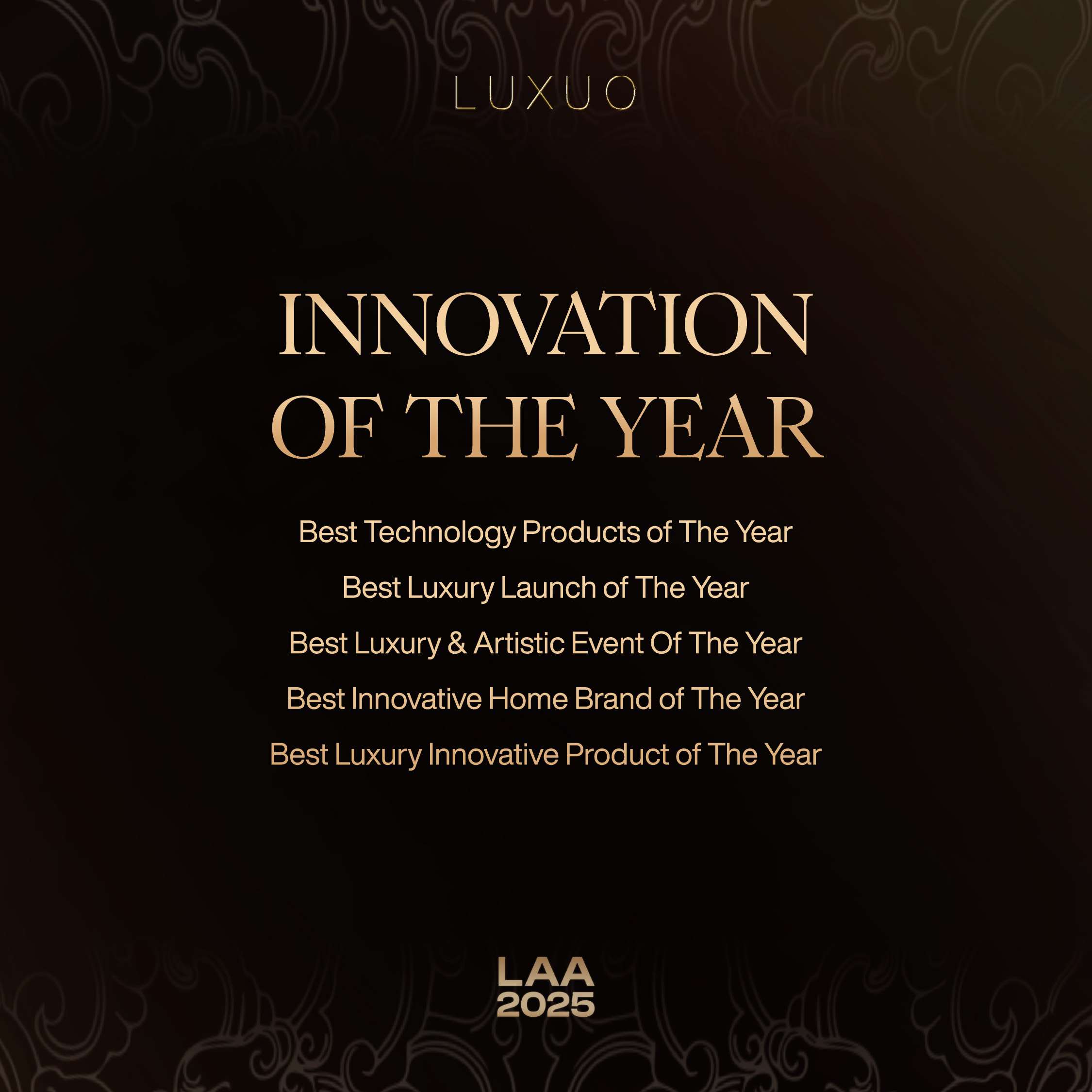 LUXUO ASIA AWARDS 2025 - LAA2025 - innovation - vietnam legacy arise - lễ trao giải - luxuo 1